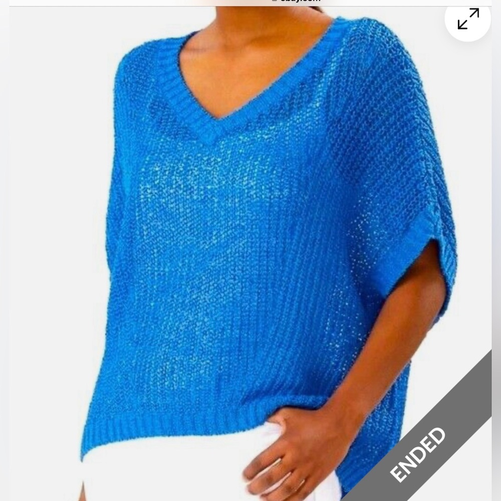 Tommy Bahama Women’s Summer Sleeveless Sweater in Blue XL